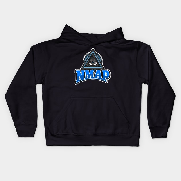 Cyber security - Hacker - NMAP Kids Hoodie by Cyber Club Tees